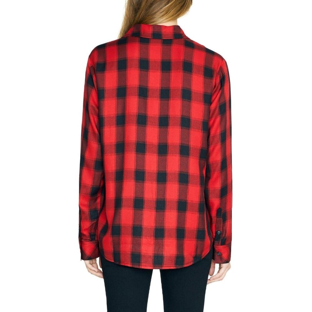 NEW Sanctuary On Fire New Generation Plaid Boyfriend Shirt - Picture 2 of 2